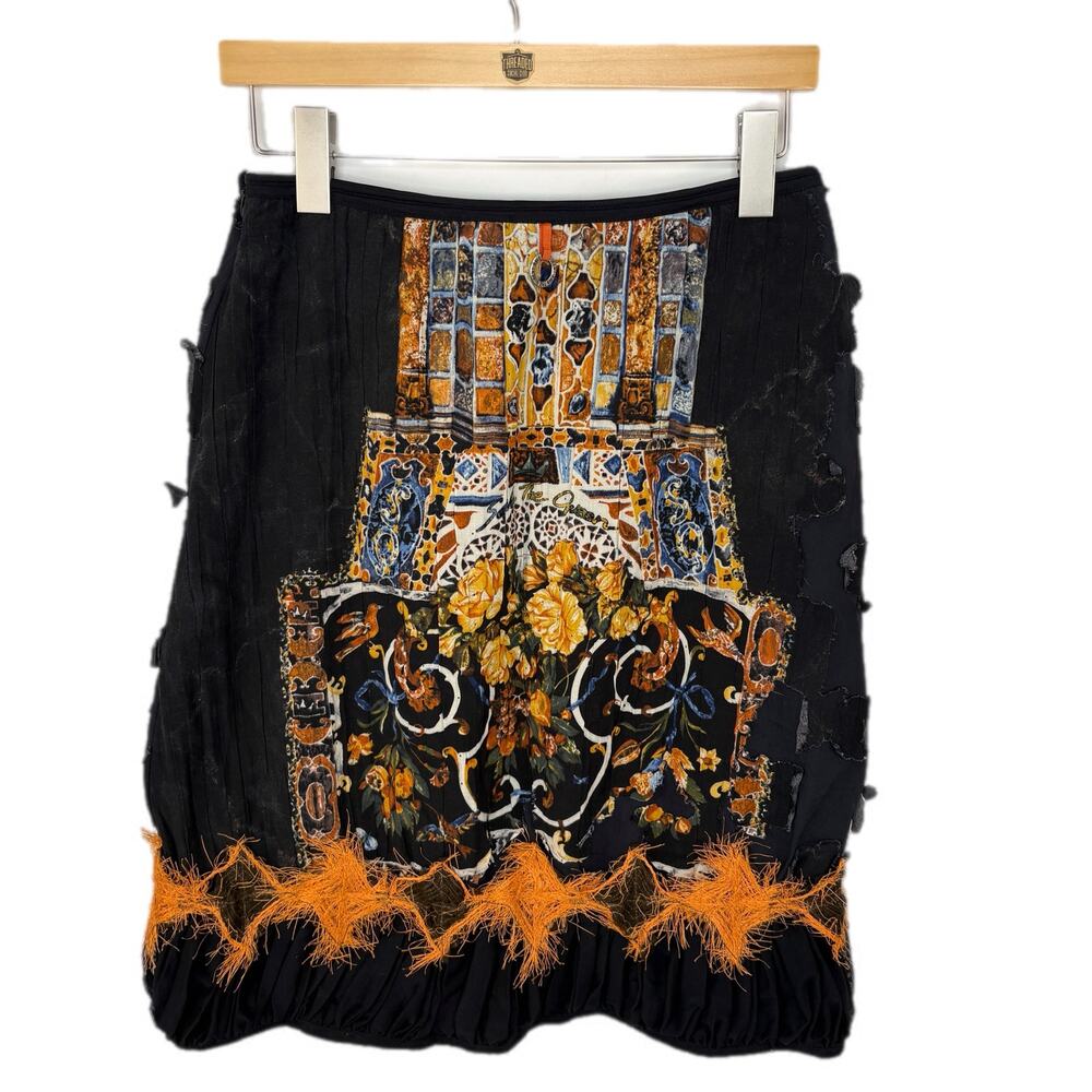 Save the Queen Mixed Pattern Embellished Skirt - Women's Size M - Picture 3 of 6